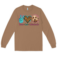 Toasted Coconut peace love labradoodle Long Sleeve Tee - Jasminsmagicworld