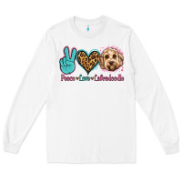 White peace love labradoodle Long Sleeve Tee - Jasminsmagicworld