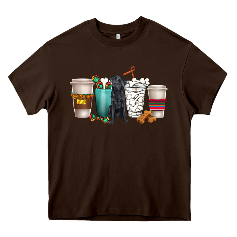 Labrador Retriever Dog Coffee Cups Heavy Core Tee by texasbilliewilder | Teevron