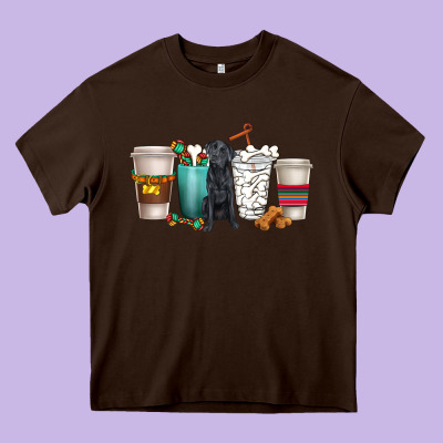 Labrador Retriever Dog Coffee Cups Heavy Core Tee Designed By Texasbilliewilder