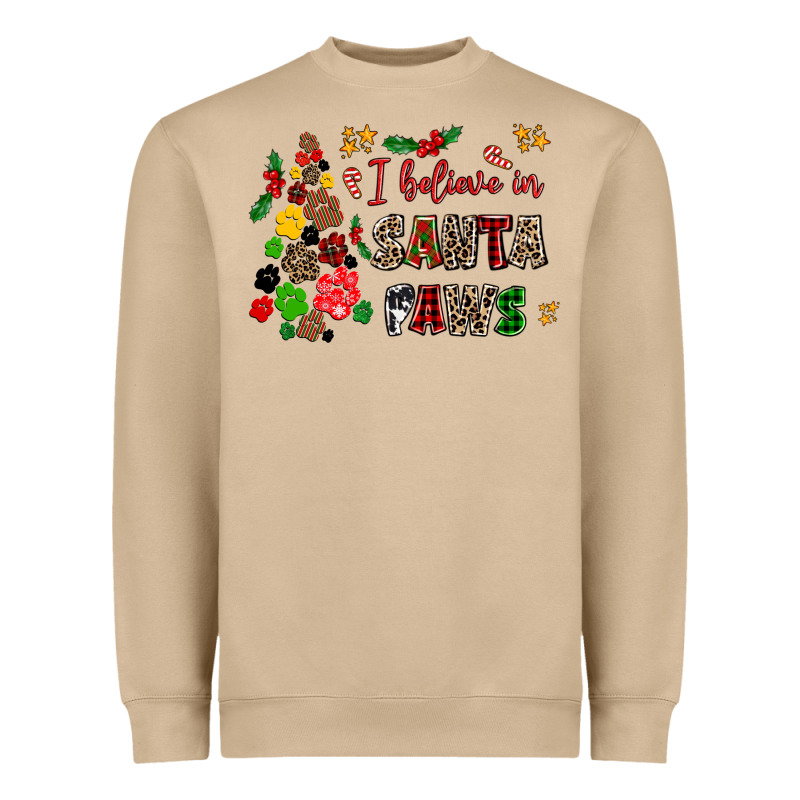 I Believe In Santa Paws Heavyweight Sweatshirt by AdoDesignShop | Teevron