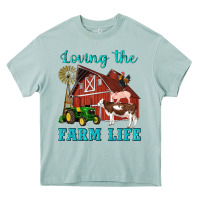 Arona western loving the farm life barn cow pig rooster tractor wind wheel Heavy Core Tee - Artiststas