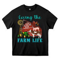 Black western loving the farm life barn cow pig rooster tractor wind wheel Heavy Core Tee - Artiststas