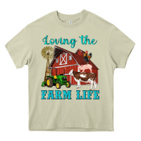 Mossy western loving the farm life barn cow pig rooster tractor wind wheel Heavy Core Tee - Artiststas