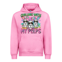 Fuchsia Pink chilling with my peeps easter bunnies cowgirl cowg Urban Hoodie - CowGirlArtShop