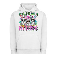 Pigment Lunar Rock chilling with my peeps easter bunnies cowgirl cowg Urban Hoodie - CowGirlArtShop