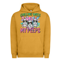 Pigment Peanut Butter chilling with my peeps easter bunnies cowgirl cowg Urban Hoodie - CowGirlArtShop