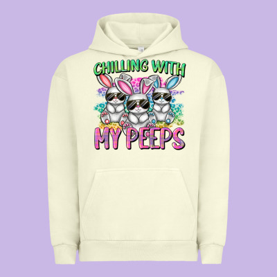 Chilling With My Peeps Easter Bunnies Cowgirl Cowg Urban Hoodie Designed By Cowgirlartshop