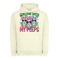Pigment Pistachio chilling with my peeps easter bunnies cowgirl cowg Urban Hoodie - CowGirlArtShop