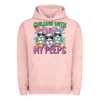 Pigment Salmon chilling with my peeps easter bunnies cowgirl cowg Urban Hoodie - CowGirlArtShop