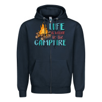 Navy life is better by the campfire Zipper Hoodie - MaliasSmallBusiness
