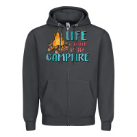 Smoke life is better by the campfire Zipper Hoodie - MaliasSmallBusiness