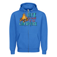 True Royal life is better by the campfire Zipper Hoodie - MaliasSmallBusiness