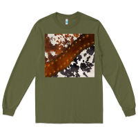 Army Green cowhide leather Long Sleeve Tee - BarkalooDesign