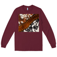 Burgundy cowhide leather Long Sleeve Tee - BarkalooDesign