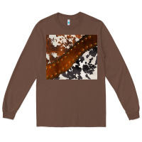 Chestnut cowhide leather Long Sleeve Tee - BarkalooDesign