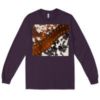 Plum cowhide leather Long Sleeve Tee - BarkalooDesign
