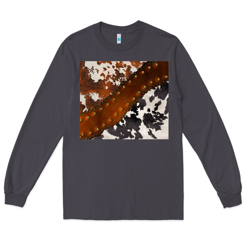 Cowhide Leather Long Sleeve Tee by BarkalooDesign | Teevron