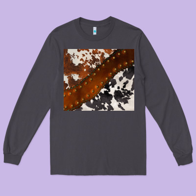 Cowhide Leather Long Sleeve Tee Designed By Barkaloodesign