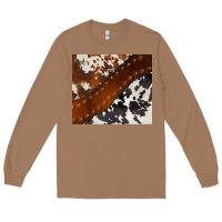 Toasted Coconut cowhide leather Long Sleeve Tee - BarkalooDesign