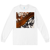 White cowhide leather Long Sleeve Tee - BarkalooDesign