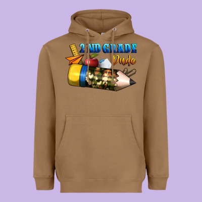 2 Nd Grade Dude Heavyweight Hoodie Designed By Bundleandbundleshop