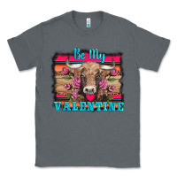 Charcoal Heather be my valentine with cow Classic Tee - AdoDesignShop