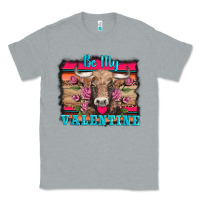 Heather Grey be my valentine with cow Classic Tee - AdoDesignShop