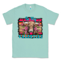 Seafoam be my valentine with cow Classic Tee - AdoDesignShop