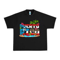 Black puerto rico and flowers with frog Urban Heavy Tee - AdoDesignShop