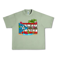 Oil Green puerto rico and flowers with frog Urban Heavy Tee - AdoDesignShop