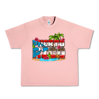 Salmon puerto rico and flowers with frog Urban Heavy Tee - AdoDesignShop