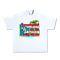 White puerto rico and flowers with frog Urban Heavy Tee - AdoDesignShop