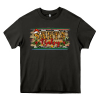 Asphalt Santa Baby Western Christmas Heavy Core Tee - RanaPortraitStore