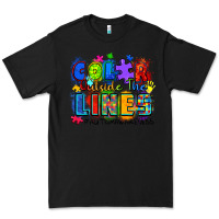 Black color outside the lines autism awareness Premium Tee - Zillion Design Studio