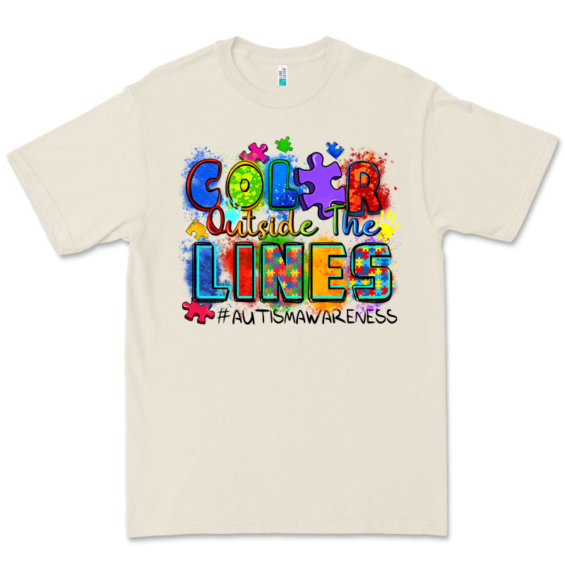 Color Outside The Lines Autism Awareness Premium Tee by Zillion Design Studio | Teevron