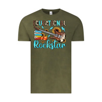 Vintage Olive educational rockstar Vintage Tee - JahusDesignShop