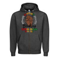 Charcoal Heather every chain since 1865 juneteenth Zipper Hoodie - MaliasSmallBusiness