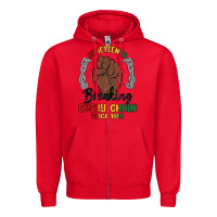 Red every chain since 1865 juneteenth Zipper Hoodie - MaliasSmallBusiness
