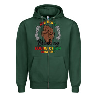Sports Green every chain since 1865 juneteenth Zipper Hoodie - MaliasSmallBusiness