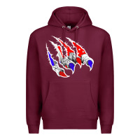 Burgundy American Flag Claw Premium Hoodie - Bettercallsaul