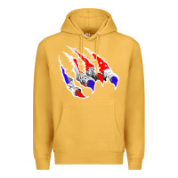 Mustard American Flag Claw Premium Hoodie - Bettercallsaul