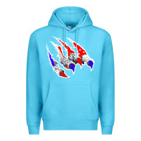 Ocean Blue American Flag Claw Premium Hoodie - Bettercallsaul