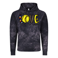 Cloud Black for the love of the game softball Vintage Hoodie - CowhideDigitalArt