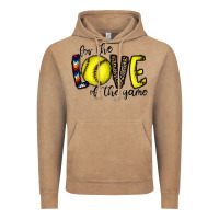 Vintage Coffee for the love of the game softball Vintage Hoodie - CowhideDigitalArt