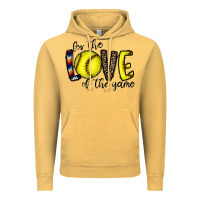 Vintage Mustard for the love of the game softball Vintage Hoodie - CowhideDigitalArt