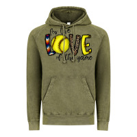 Vintage Olive for the love of the game softball Vintage Hoodie - CowhideDigitalArt