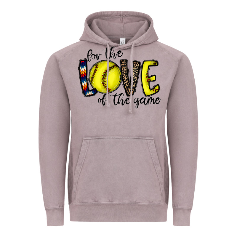 For The Love Of The Game Softball Vintage Hoodie by CowhideDigitalArt | Teevron