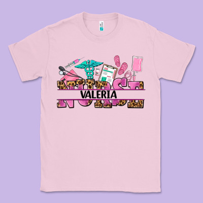 Nurse Custom Name Classic Tee Designed By Adodesignshop