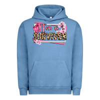Pigment Pebble Blue im a survivor cancer awareness Urban Hoodie - CowGirlArtShop